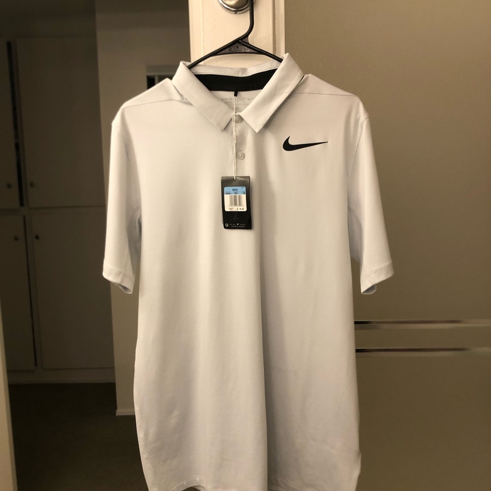 Nike Golf Standard Fit Polo White Dri-Fit Size Medium MSRP: $75